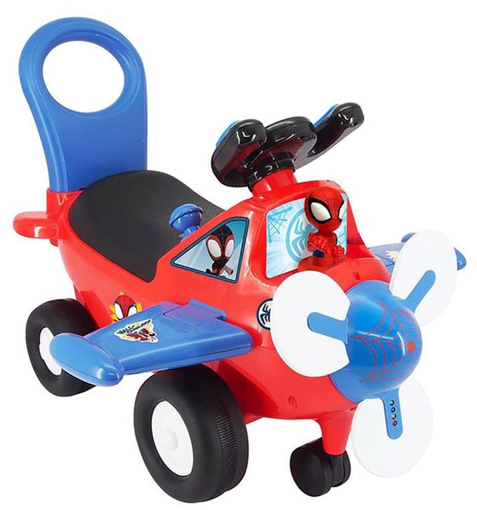 Spiderman Spidey Aeroplane Loopauto Rood Kinderen