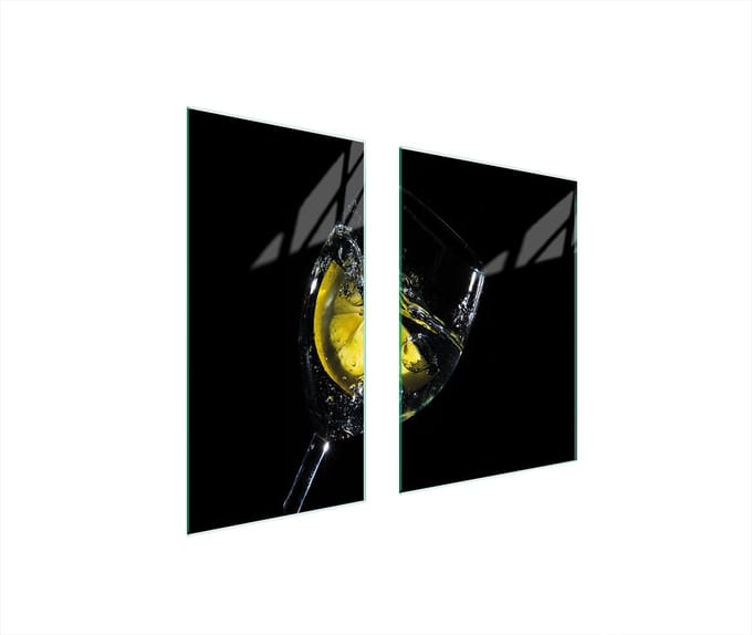 TMK ArtDeko - Snijplank - Glas - 75x52 cm - Wijnmotief