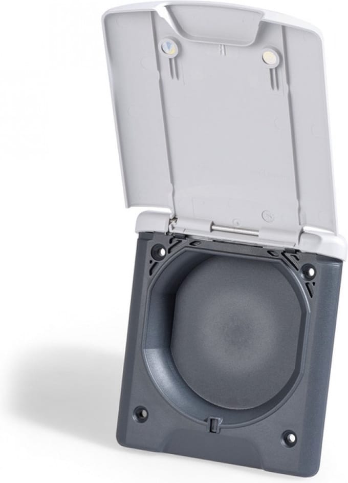 Inbouwstekkerdoos Dummy Plat Design 2014 Grijs