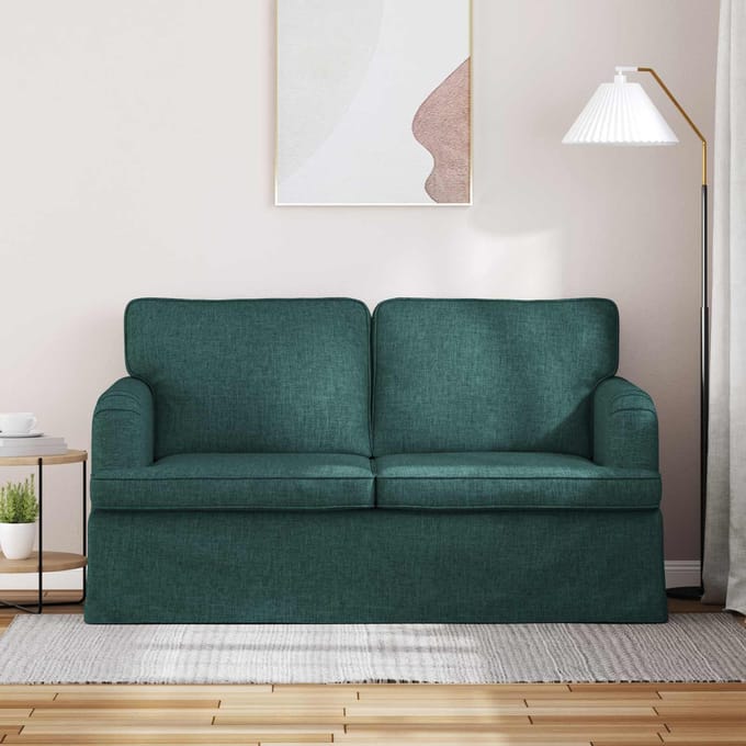 vidaXL - Bank - Donkergroen - 144 - x - 80 - x - 85 - cm - Stof