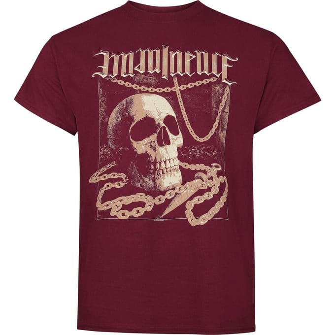 Imminence T-shirt - Skull - L tot XL - voor Mannen - donkerrood