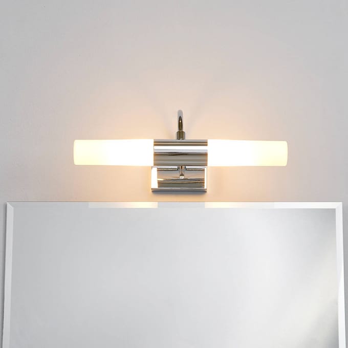Lindby - Wandlamp - 2lichts - glas, metaal - H: 13.5 cm - G9 - wit gesatineerd, chroom