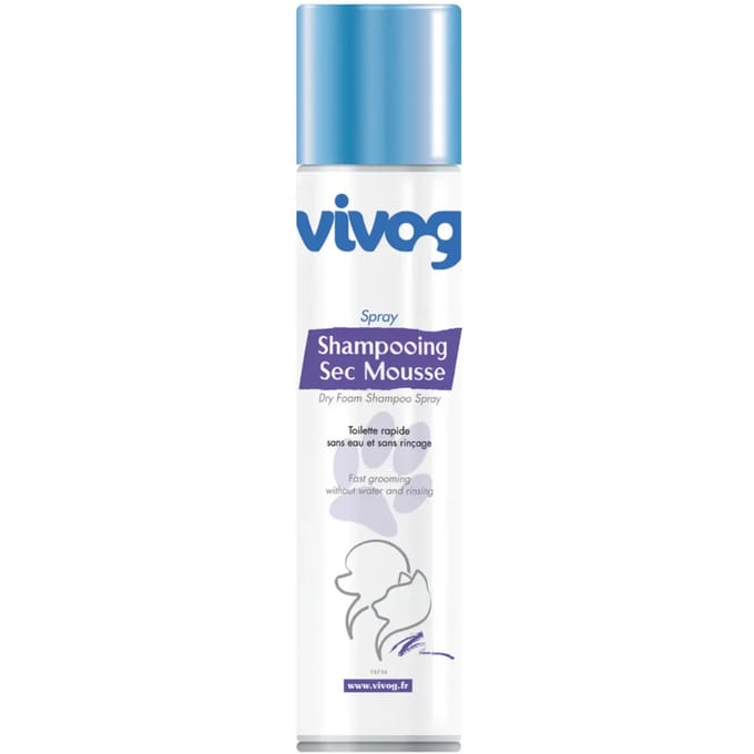 Shampoing voor hond droog schuim Vivog