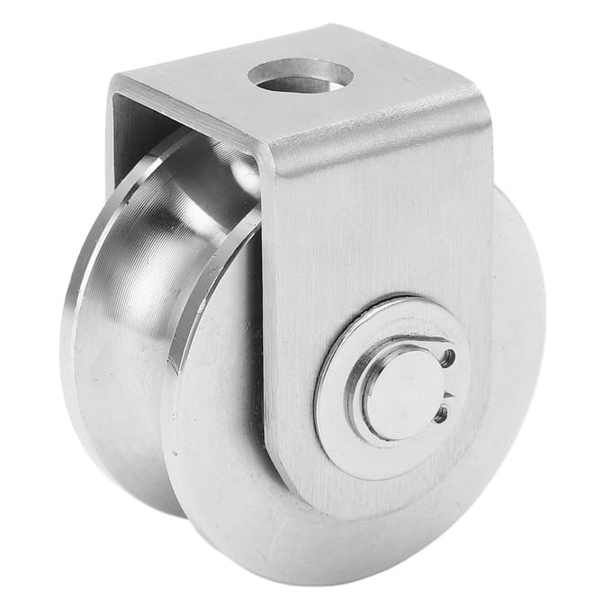 U Type Groefwiel RVS Baan Katrol voor Schuifpoort Industriële Kar 48mm Diameter