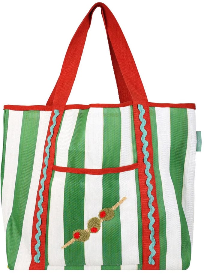 Talking Tables - Tote Bag Olijven - gerecycleerd materiaal - brede bodem