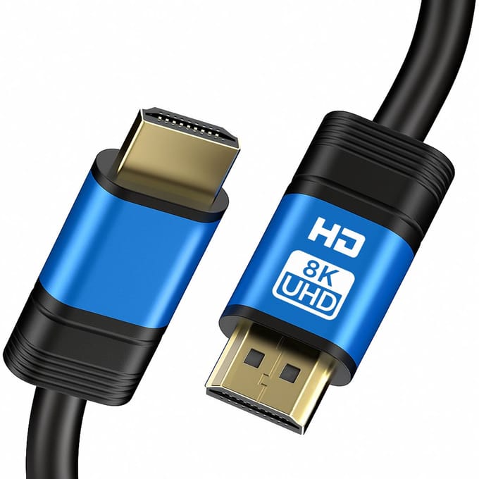 Qost - Premium HDMI Kabel 2.1 - HD High Speed 8K - Blauw - 5 Meter - 8K 60Hz - 4K 120Hz - 48 Gbps