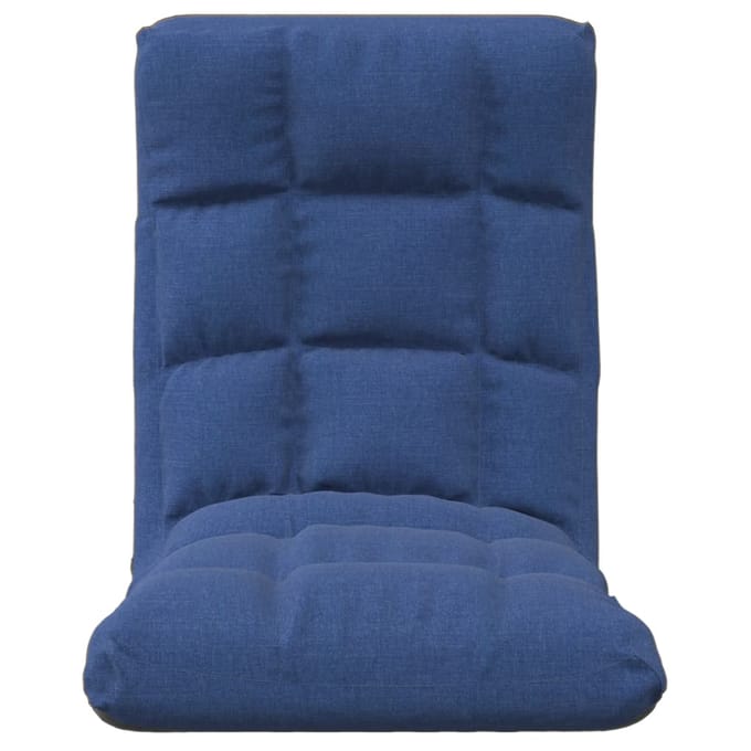vidaXL - Vloerstoel - inklapbaar - stof - blauw