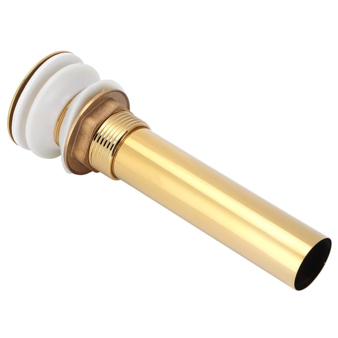 Wastafel Afvoer Anti Verstopping Badkamer Afvoerplug Accessoires Zonder Overloop Goud(Flap beige