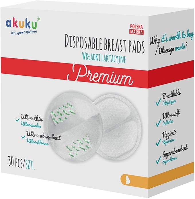 AKUKU Ultrasoft Borstkompressen 30 stuks - Zoogkompressen