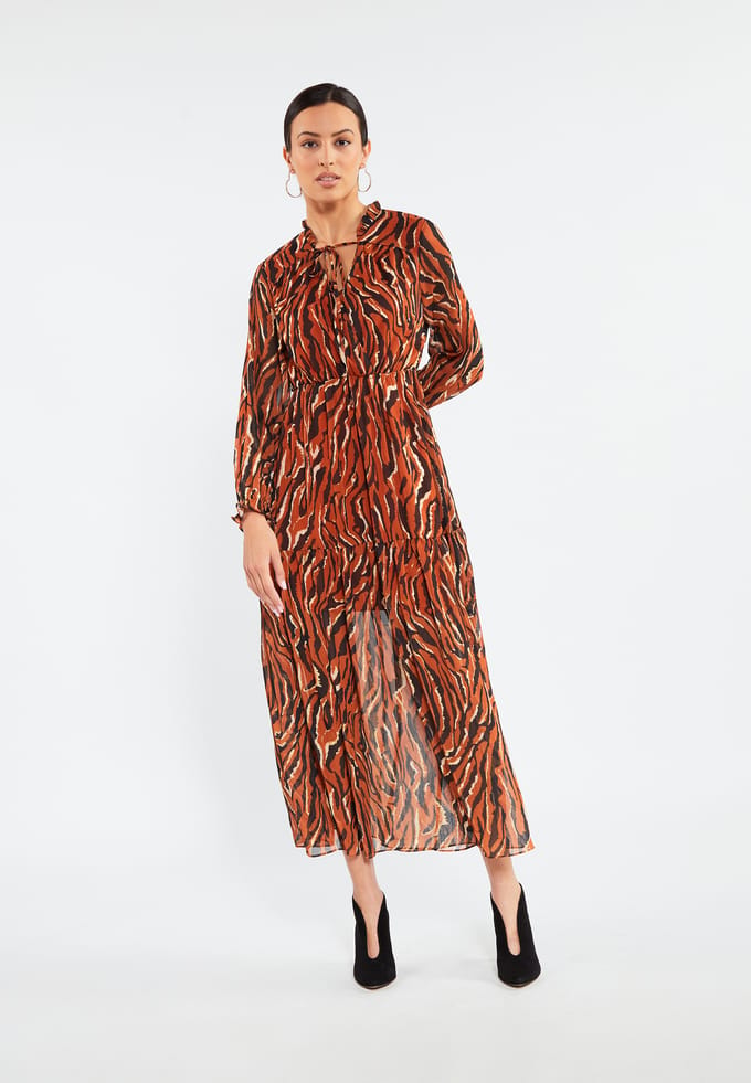 Faina Maxi jurk sookie Dames oranje