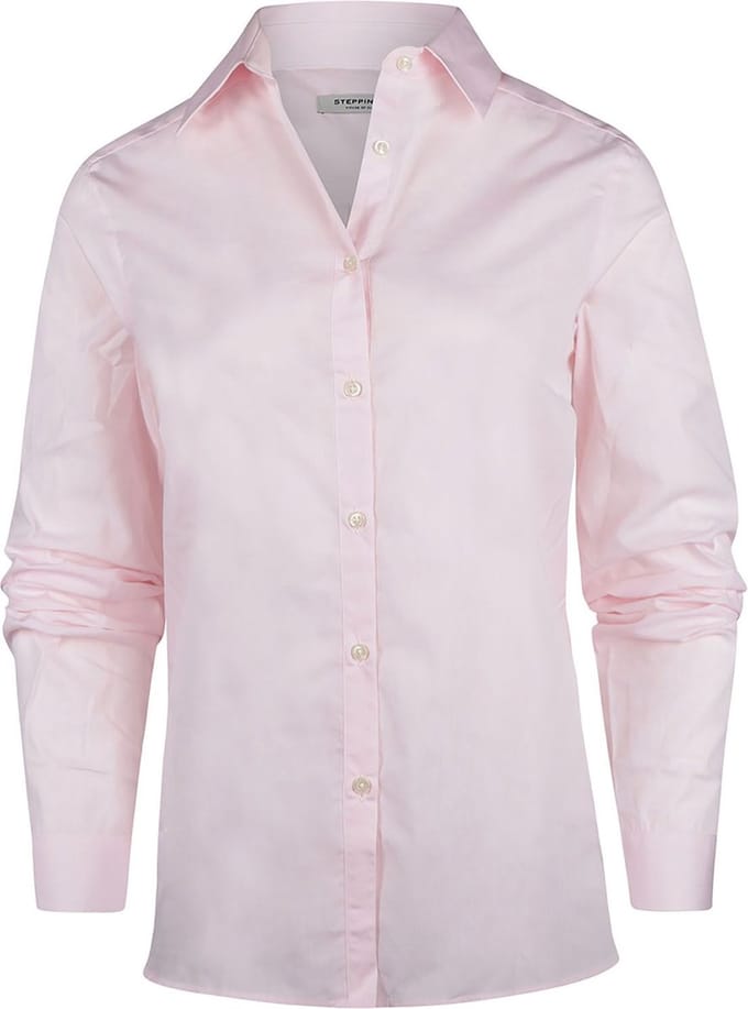 Steppin' Out Blouse Bibi Poplin Dames Lichtroze - Maat S - Heren