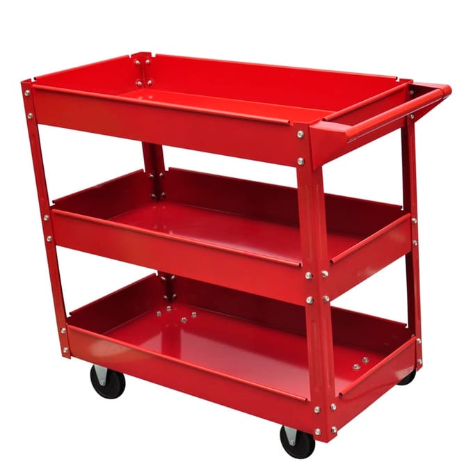 vidaXL - Gereedschapswagen - 100 - kg - rood