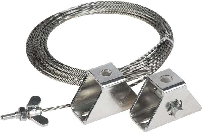 Staaldraad bevestigingsset harmonicadoek 200cm RVS 316