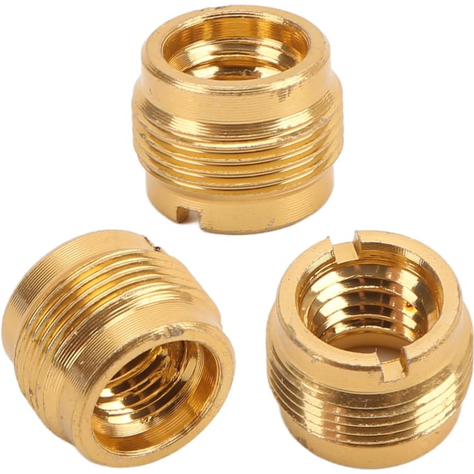 5 stuks Microfoon Schroefdraad Adapter 3/8in Vrouwelijk naar 5/8in Mannelijk Adapter Goud voor Microfoon Microfoonstandaard Zwenkarm beige