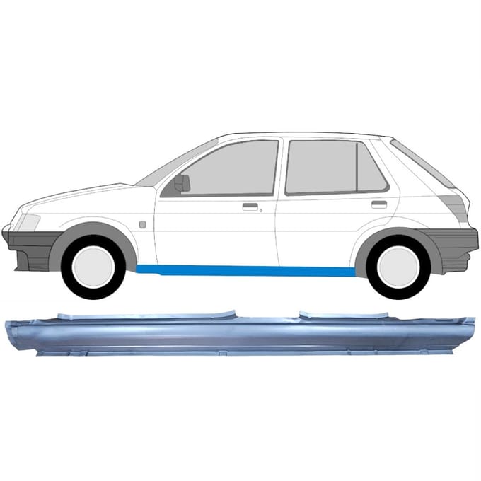 Volledige dorpel voor Ford Fiesta 1989-1995 / Links