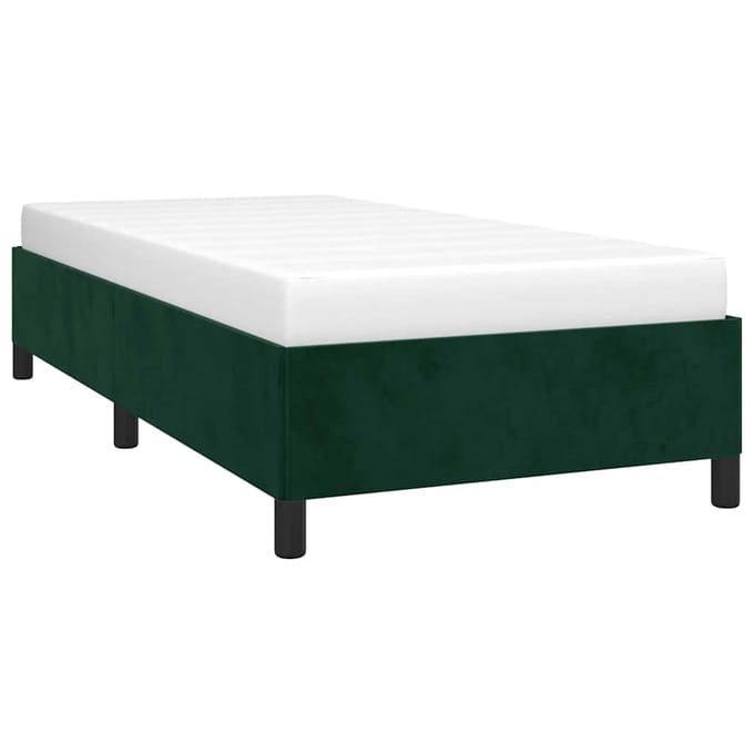 vidaXL - Bedframe - zonder - matras - 80x200 - cm - fluweel - donkergroen