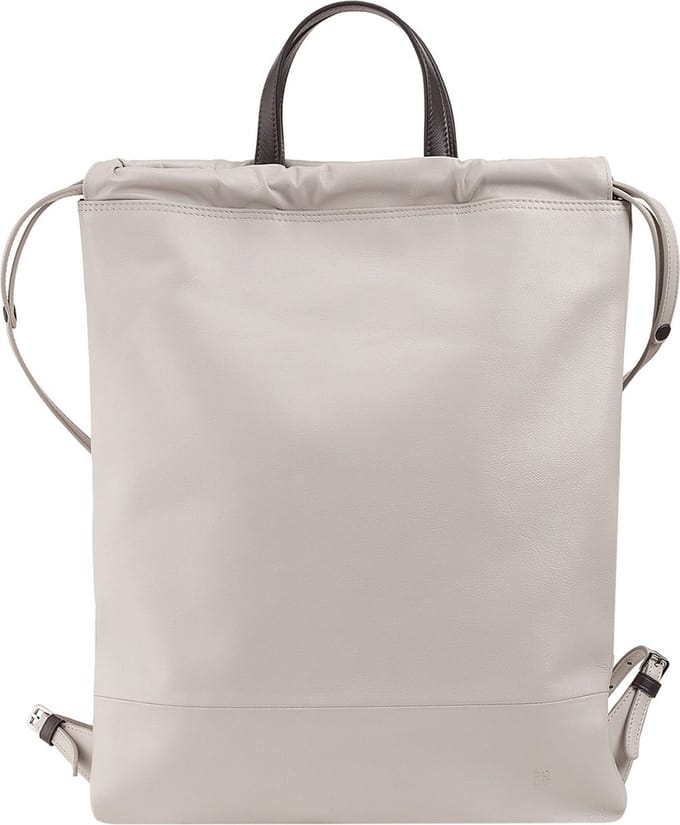 DuDu Linosa Dagrugzak Leder 42 cm - pearl grey