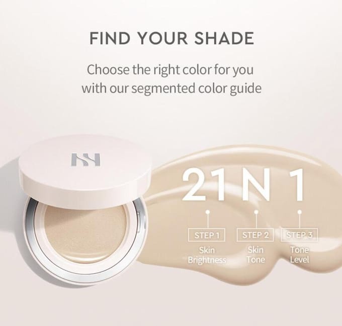 Hera Reflection Skin Glow Cushion Foundation Mini 21N1 Vanilla 5g/0.17oz. white