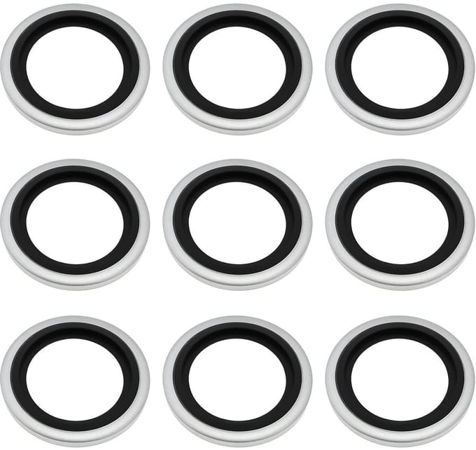Dailygoods - 50 Stuks 1/2" Bonded Sluitringen voor Hydraulische Systemen