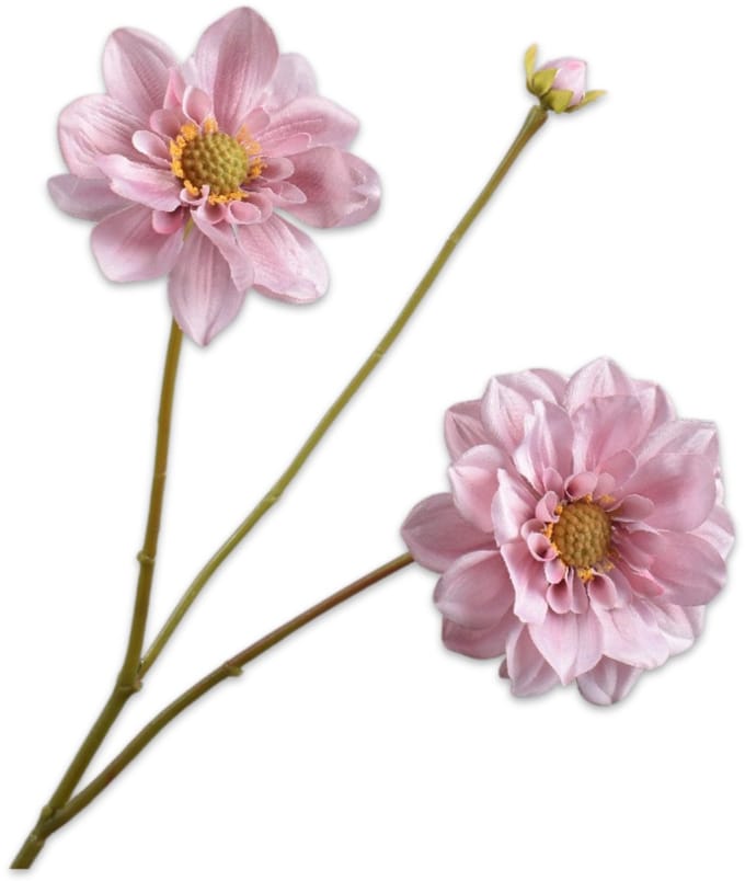 Silk-ka - Kunstbloem - dahlia - roze - H75 cm