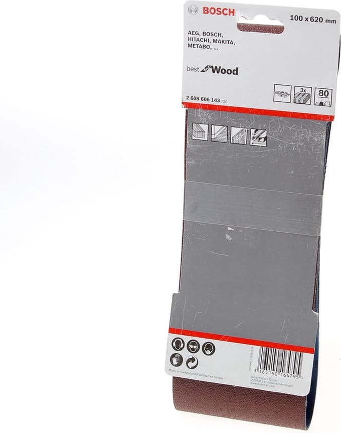 Bosch Slijpband 100x620mm K80 3 stuks