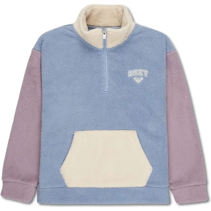 Roxy Lazy Weekend Fleece Jas Blauw 8 Years Meisjes
