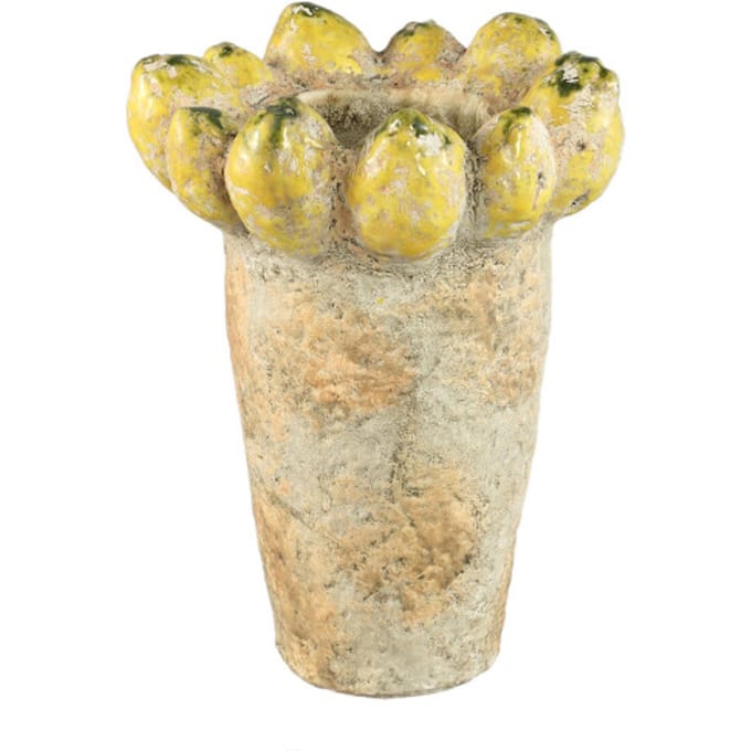 PTMD - Pot Fruitsy - Geel - 20x20x28cm