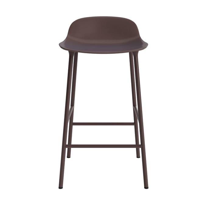 Normann Copenhagen Form barkruk met metalen frame - NormannCopenhagenFormBrown - 65 cm