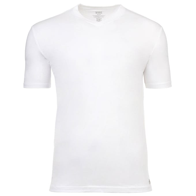 Scotch & Soda 3pk Mens Ultra Soft V-neck Tee Underwear White Größe: L | Basic T-Shirts Outlet | Herren | Weiß