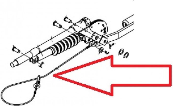 AL-KO losbreekkabel met haak 1150 mm
