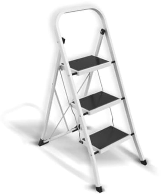 Trapladder met 3 Treden - Antislip Metaal