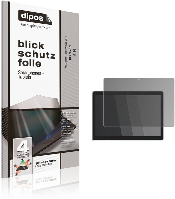 dipos – Matte Privacy Screenprotector geschikt voor BEYNIVAN M193 | Anti-Spy Beschermfolie