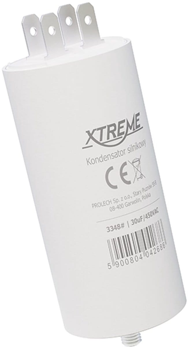 XTREME Motorcondensator 30µF 450V AC - Met Faston Aansluitingen - Start/Bedrijf