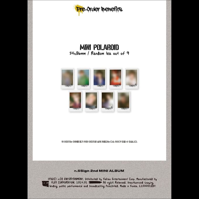n.SSign 2e MINI-ALBUM 'Happy &' (Digipack ver.) Random 1EA yellow