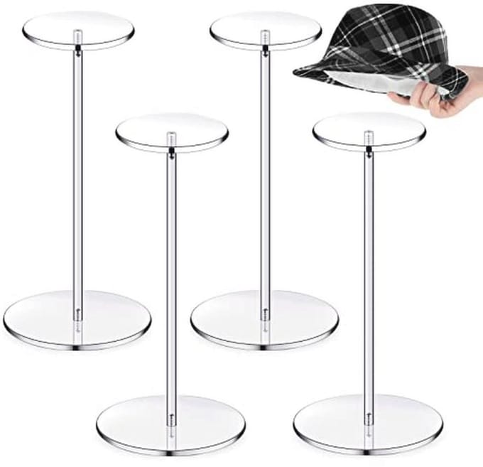 Acryl Hoed Stand Houder | Display Rack voor Sieraden, Speelgoed en Meer | 4 Sets
