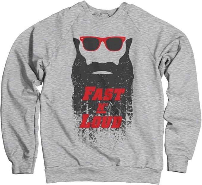 Fast N' Loud Sweater/trui -S- Kaufman Beard Grijs