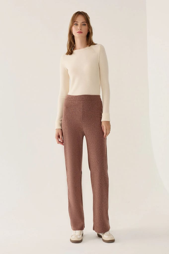Elastische Taille Rechte Broek