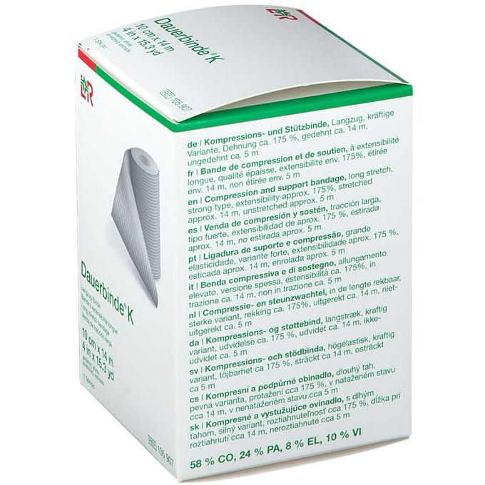 Lohmann & Rauscher Dauerbinde K 10cmx14m 105907 1 Verband