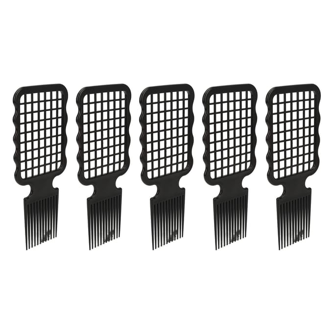 5 stuks Twist Kammen Ergonomische Permanent Krullend Haar Dreadlocks Twist Kammen voor Mannen Haar Styling black