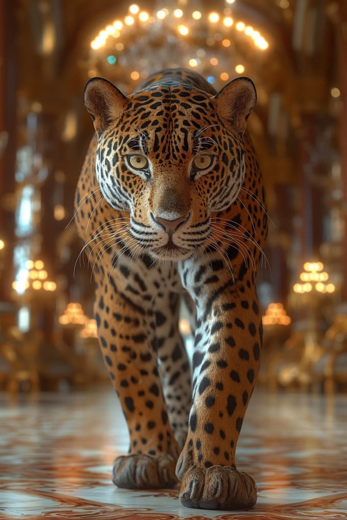 Glasschilderij 80x120cm Panter