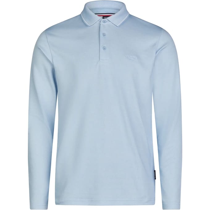 Polo met lange mouwen in twee kleuren Hechter