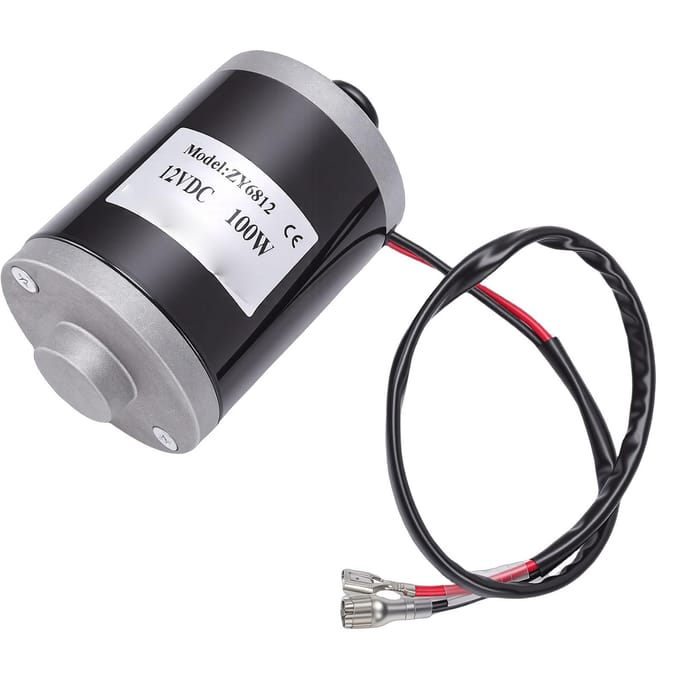 Vervangende Elektromotor voor E100 E125 100W Aluminiumlegering Elektrische Scooter Motor met Rubberen Riem black