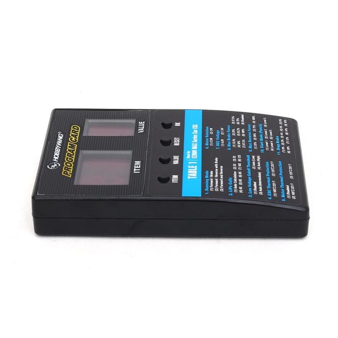HOBBYWING LED-programmakaartbox voor Platinum V1/V2 FlyFun V5 XeRun EzRun QuicRun SeaKing-serie Program Card zwart