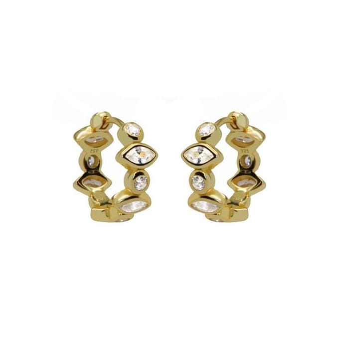 Karma Oorbellen Chain Dots Tube Goud