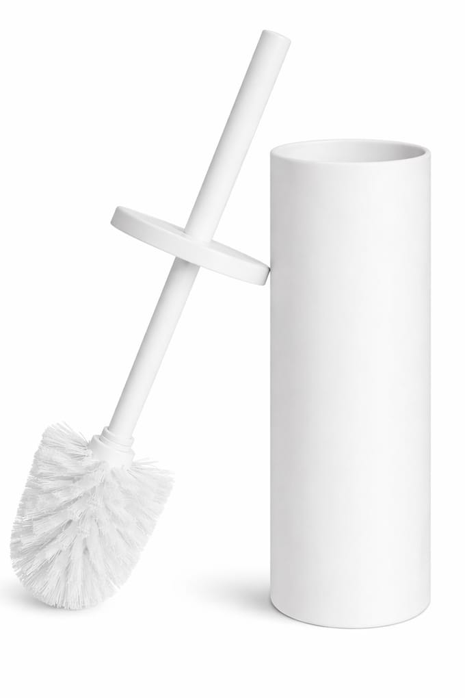 Toiletborstel Met Houder - Wit - Staand - WC Borstel Met Houder - WC Borstel Wit