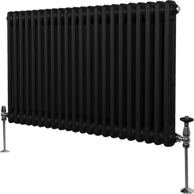 Traditionele 2 kolom radiator - zwart - 600x1012mm - 4276 btu