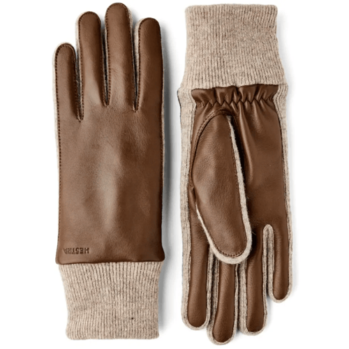 Hestra Jeanne Handschoen Dames (Maat - 7, Kleur - Light brown)