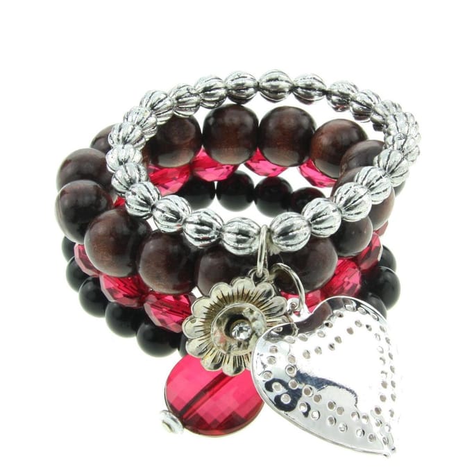 Behave - Armbandenset met hartbedel - Romantisch accent - Herfsttrend