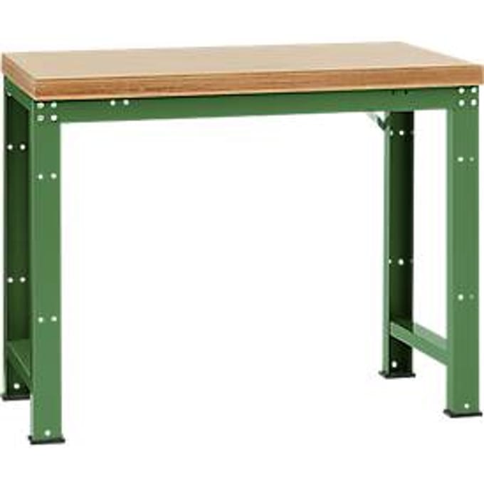 Manuflex werkbank Profi standaard, Tafelblad multiplex B 1250 x D 700, resedagroen