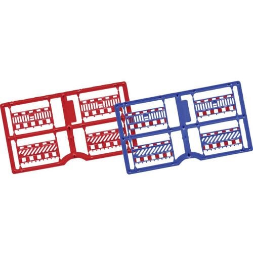 Busch 1109 H0 kastbehuizing, blauw/rood Bouwpakket